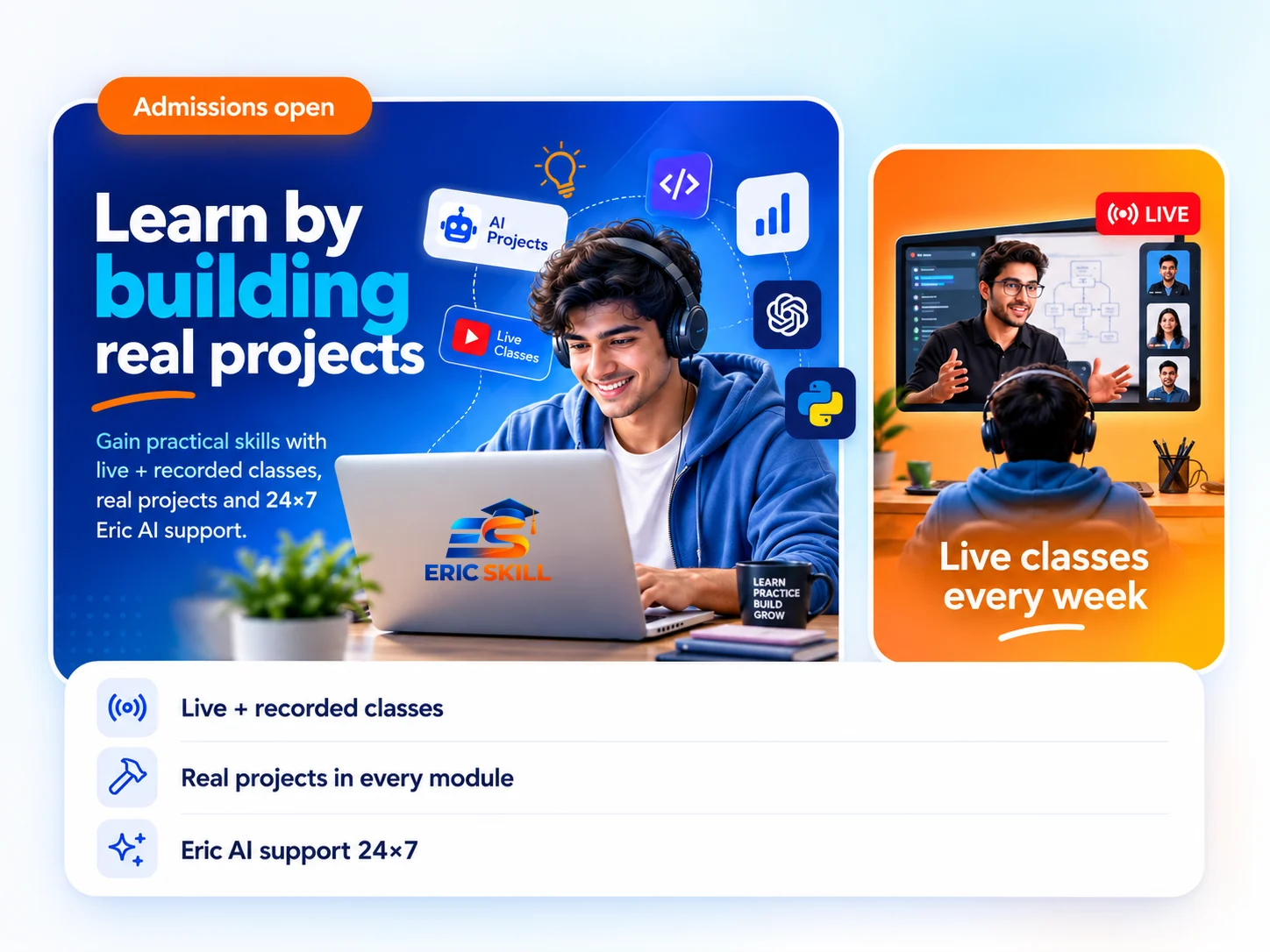 Eric Skill — Learn by building real projects